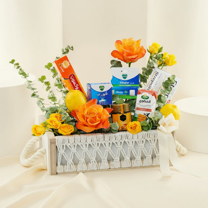 سلة هدايا صحة | بوكيه ورد و ستربسلز