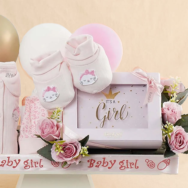 شوكولاتة بستاني و طقم مولودة لون وردي