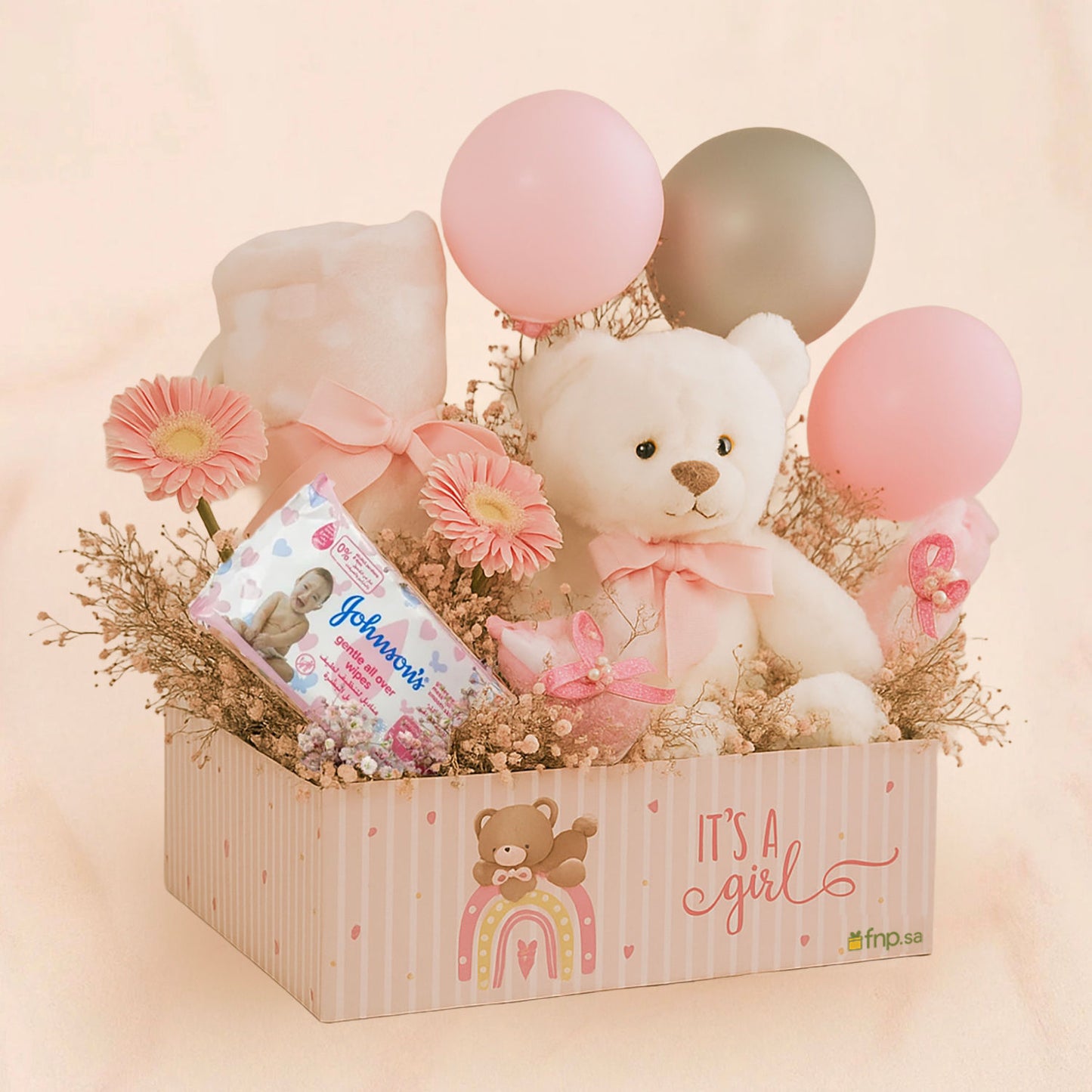 It's A Girl Celebration Gift Box n Balloons