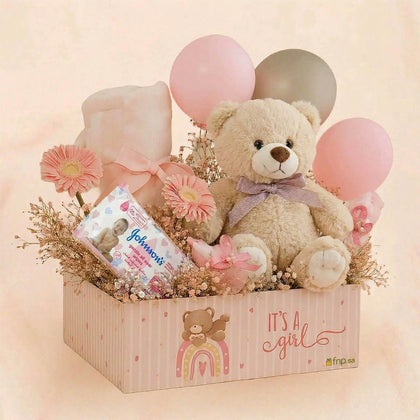 بوكس هدايا و بالونات احتفال المولودة