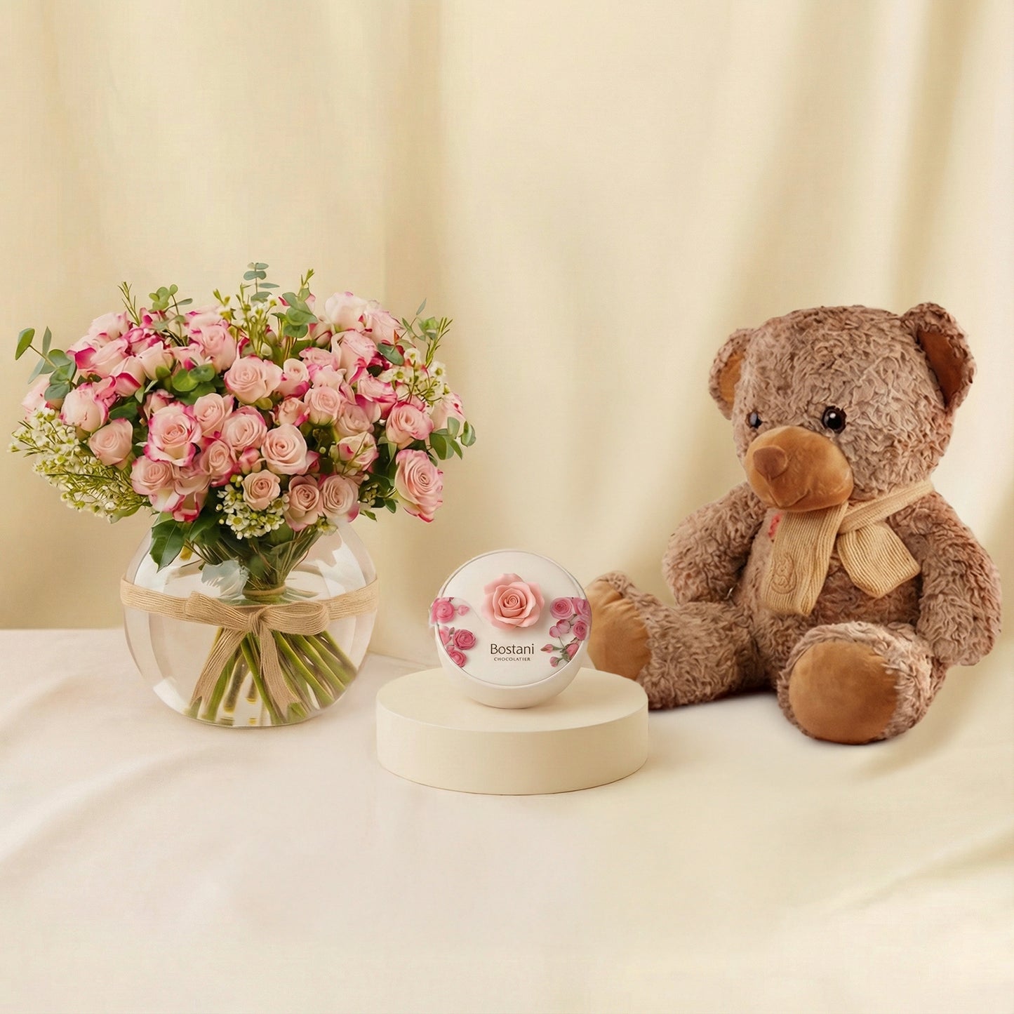 Exquisite Pink Spray Rose Vase