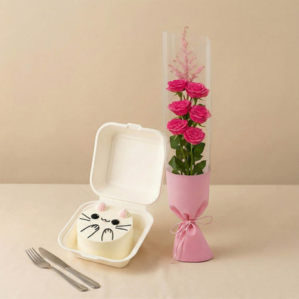 Smiling Cat Mini Cake