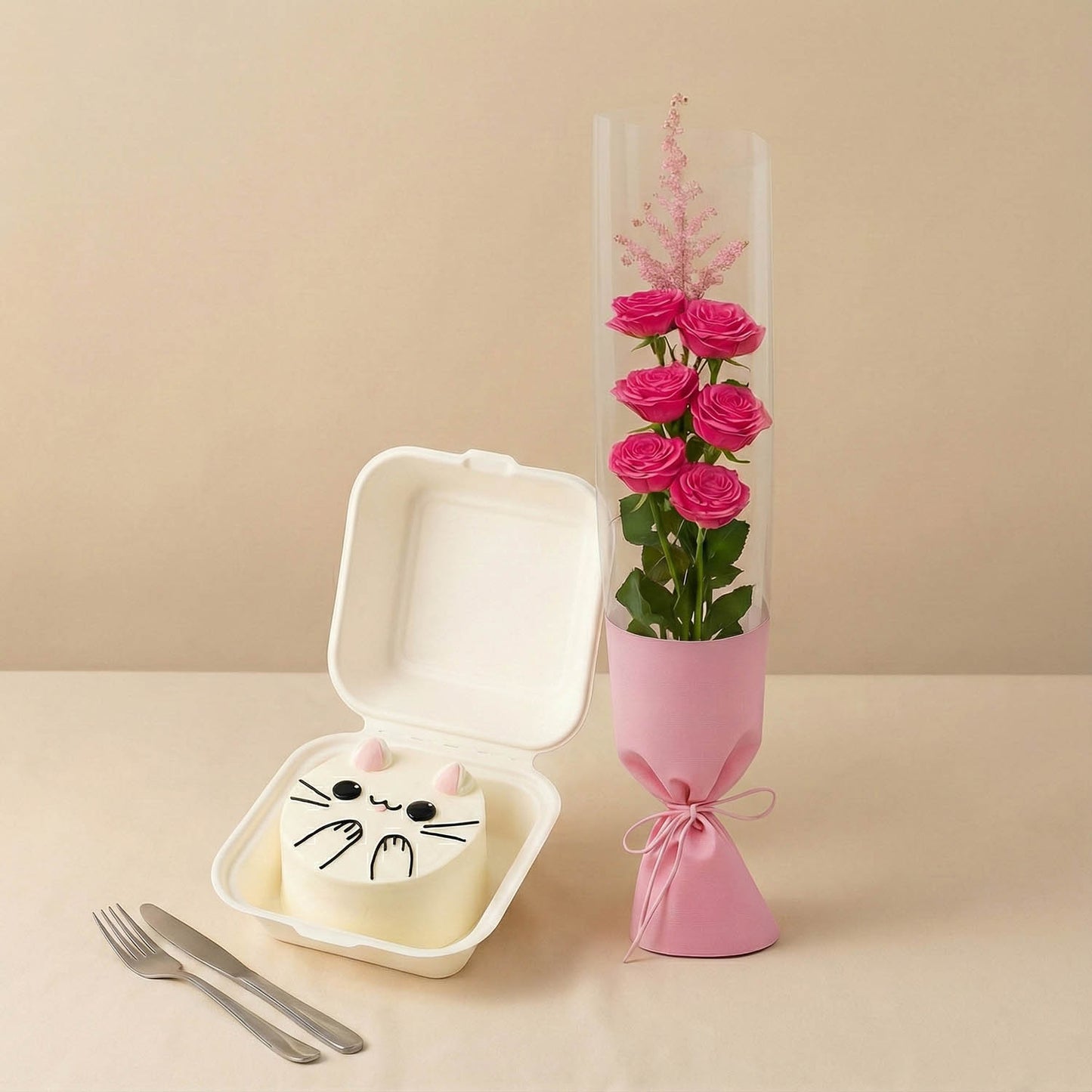 ميني كيك سمايلي كات