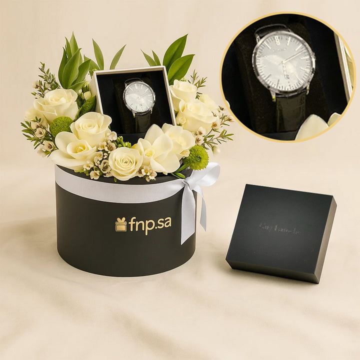 Guy Laroche Men's Watch n White Rose Box