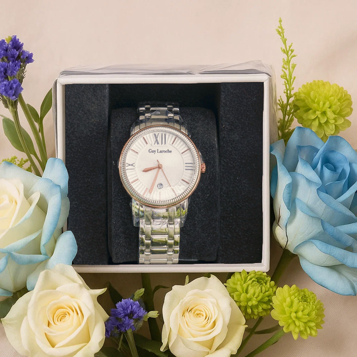 Guy Laroche Watch For Men n Flower Bouquet 