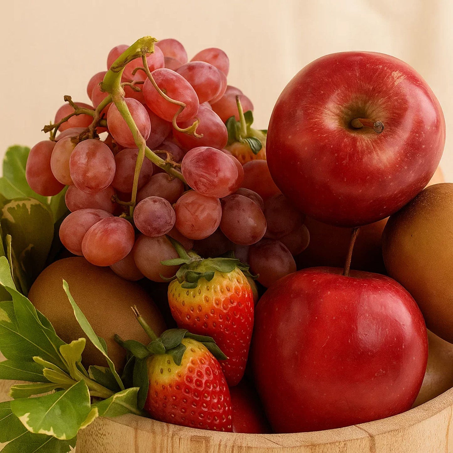 قطع السعادة | فواكه في طبق خشبي