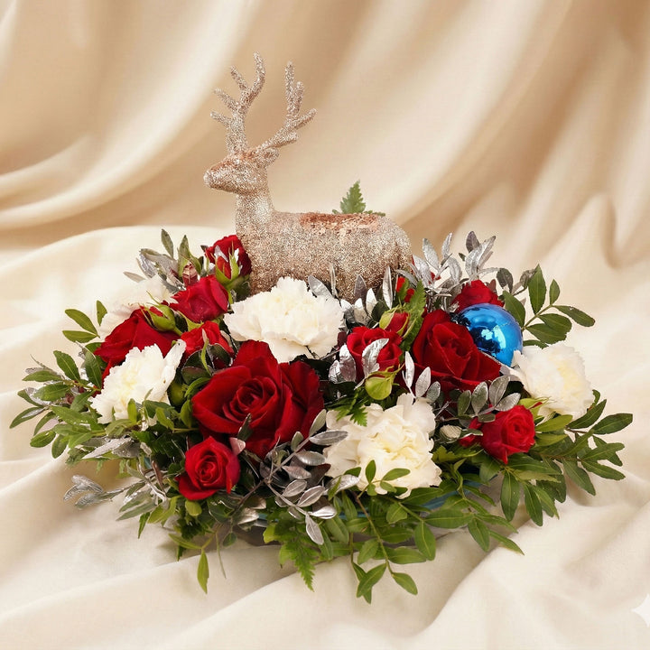 ورود زينة طاولة مع ديكور رنة