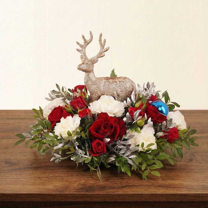 ورود زينة طاولة مع ديكور رنة