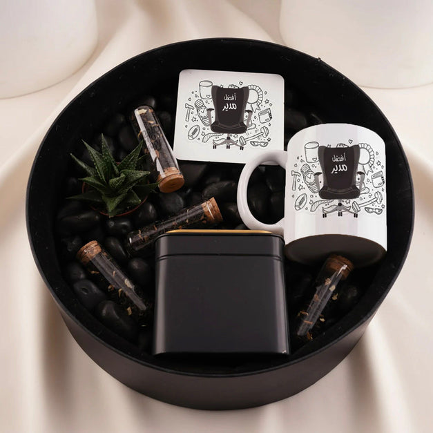 Haworthia Plant n Tea Gift For Boss