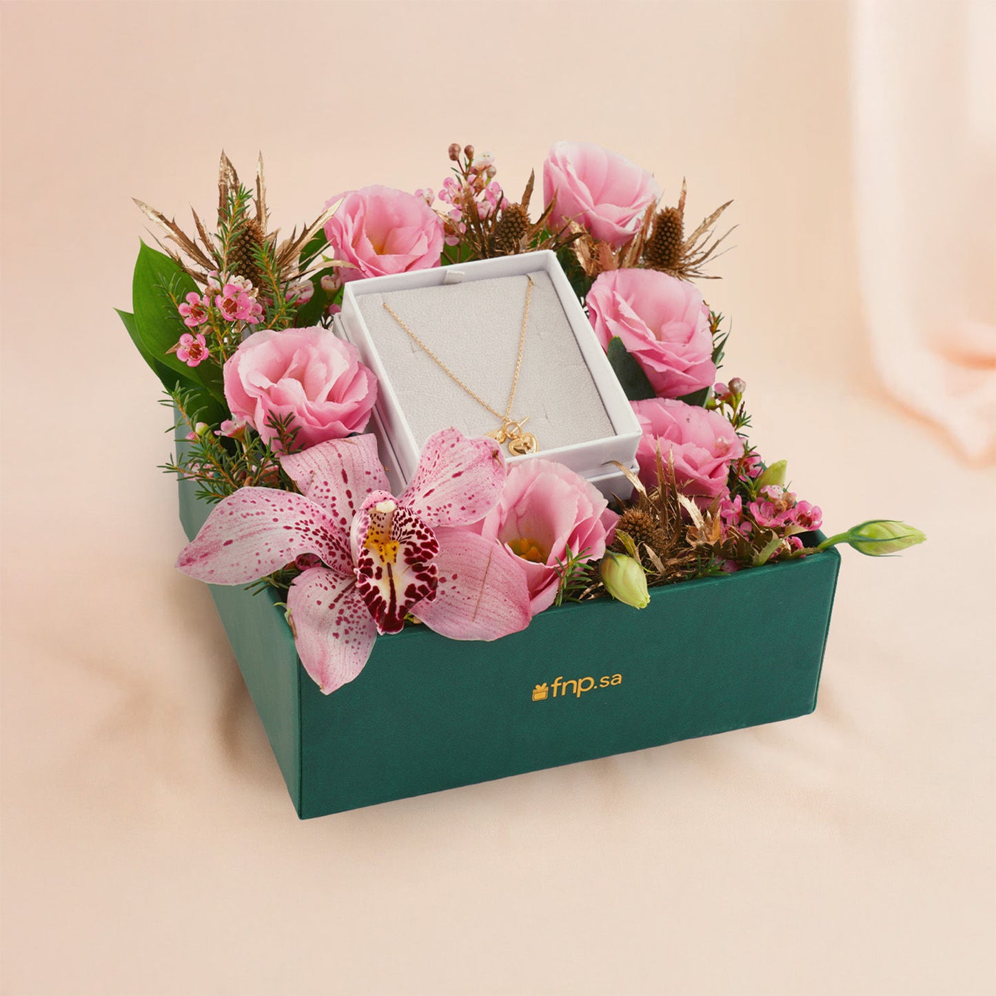 Fontenay Paris Necklace Heart Lock n Roses