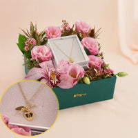 Fontenay Paris Necklace Heart Lock n Roses