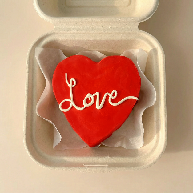 مونو كيك الحب شكل قلب