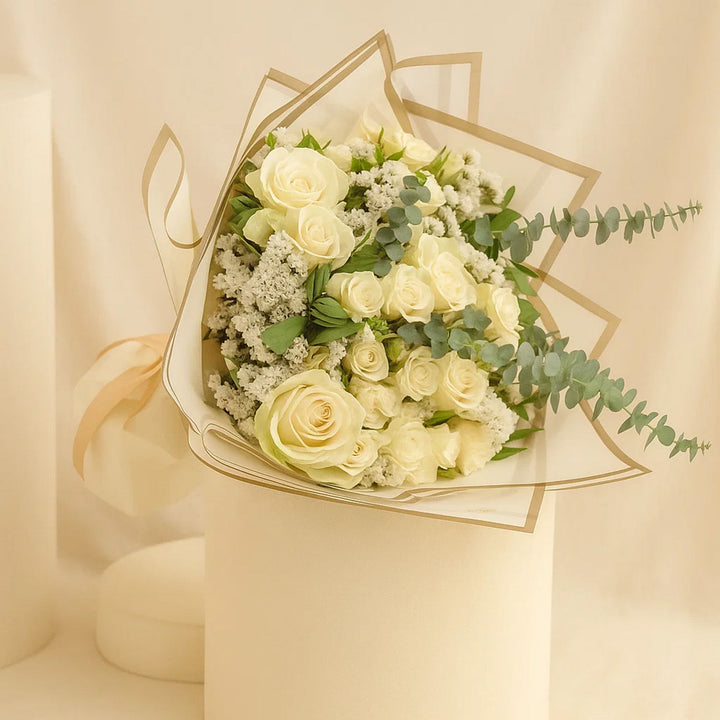 Ivory Whispers Flower Bouquet