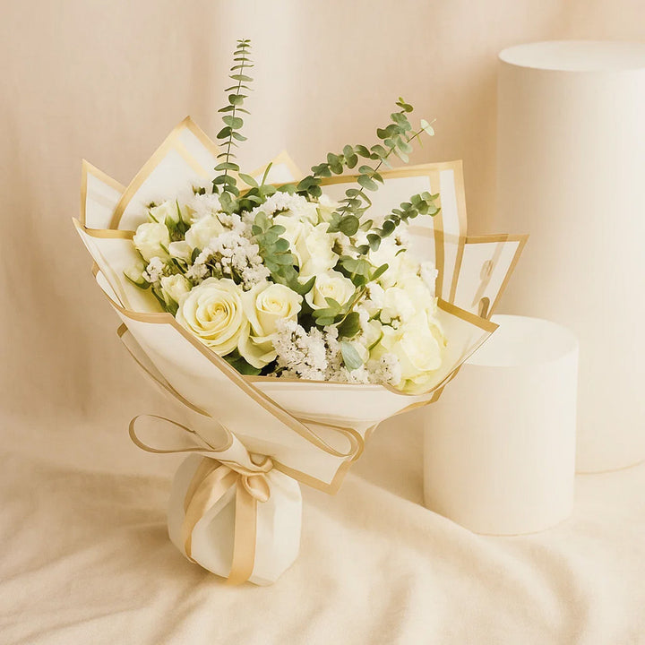 Ivory Whispers Flower Bouquet