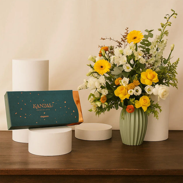 KANZAL Elegance Chocolate with Flower Vase