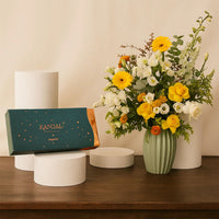 شوكولاتة كانزل اليجانس مع فازة ورود