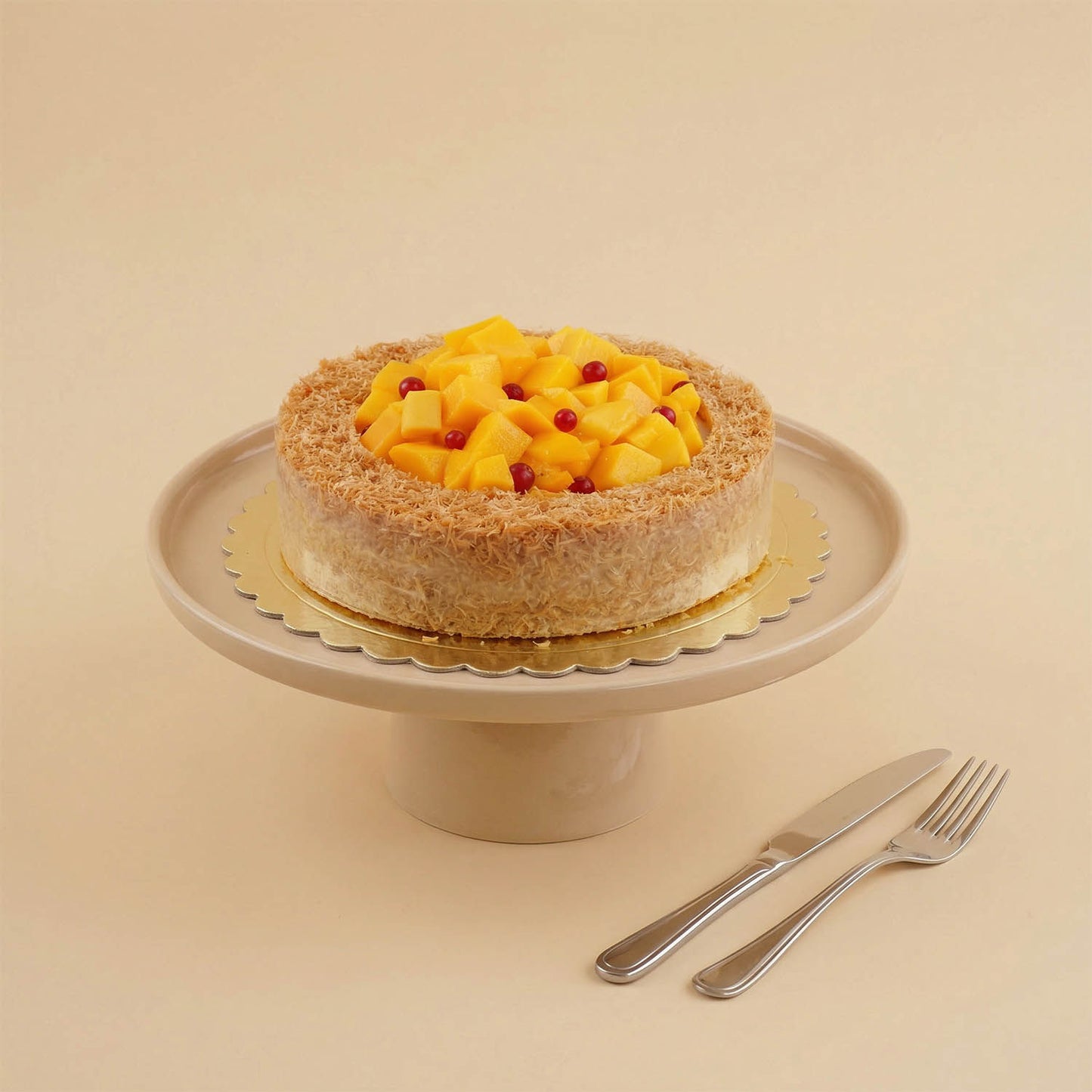 تشيز كيك كنافة بالمانجو