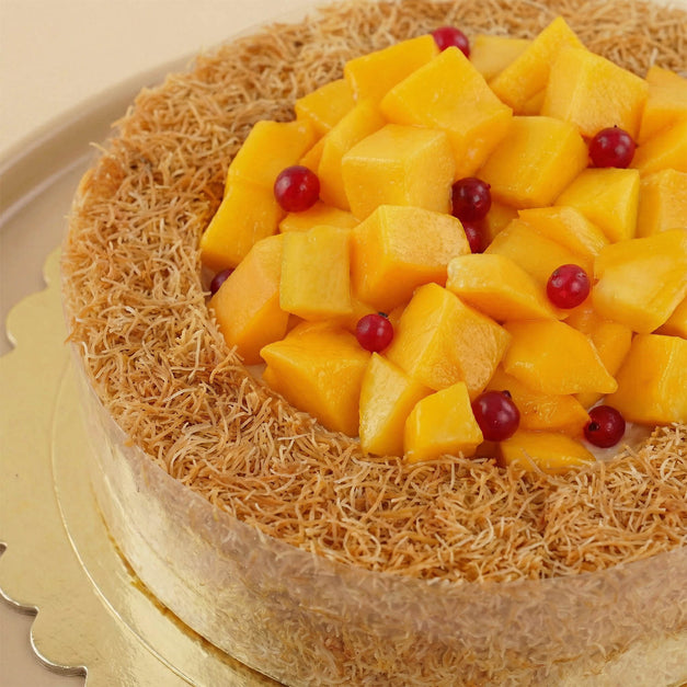 تشيز كيك كنافة بالمانجو