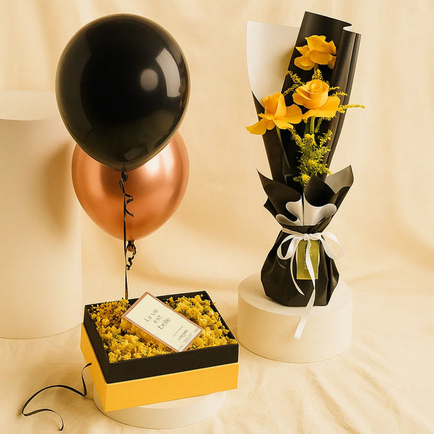 عطر لا في إيه بيل للنساء و باقة ورد