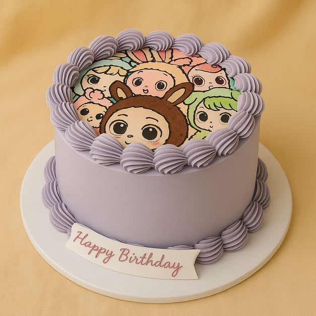 Labubu Doll Characters Birthday Cake
