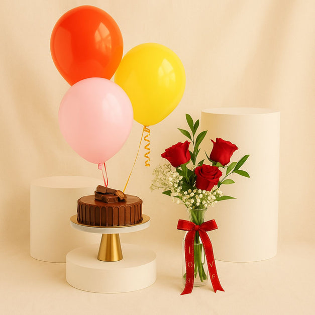 Little Joy | Cake With Roses n Balloons