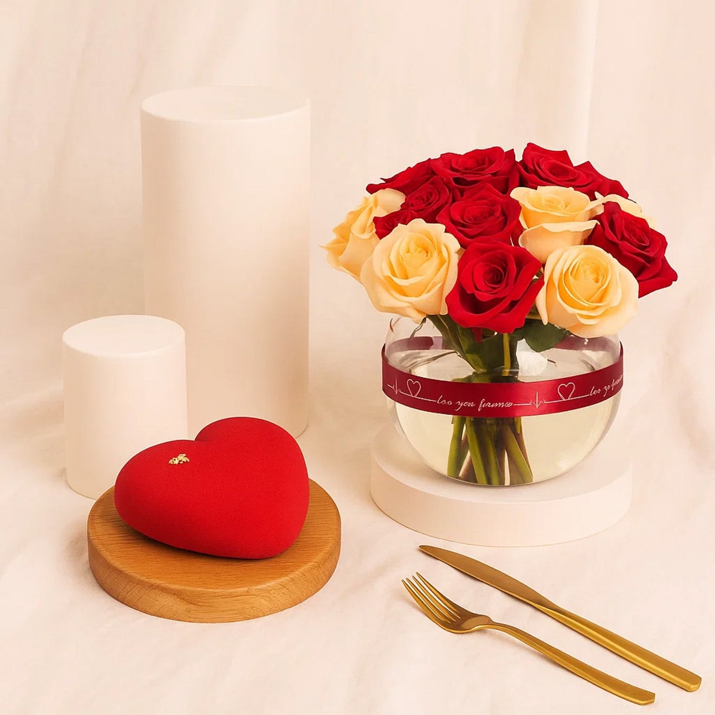 Fitna | Red n Peach Rose Bowl