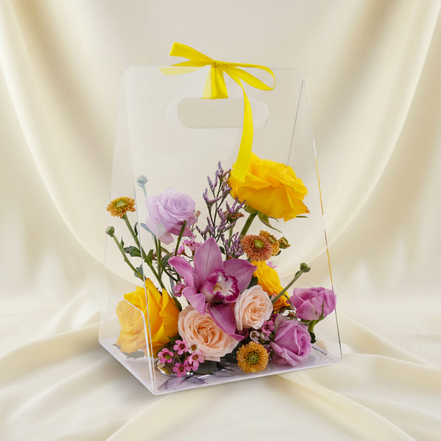 كومبو كيك وورد و بالونات بهجة