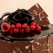 Luscious Fudge Cake With Cherry 