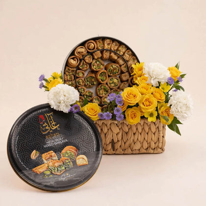 Mixed Baklava with Flower Basket