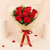 Malika | 9 Red Roses Flower Bouquet