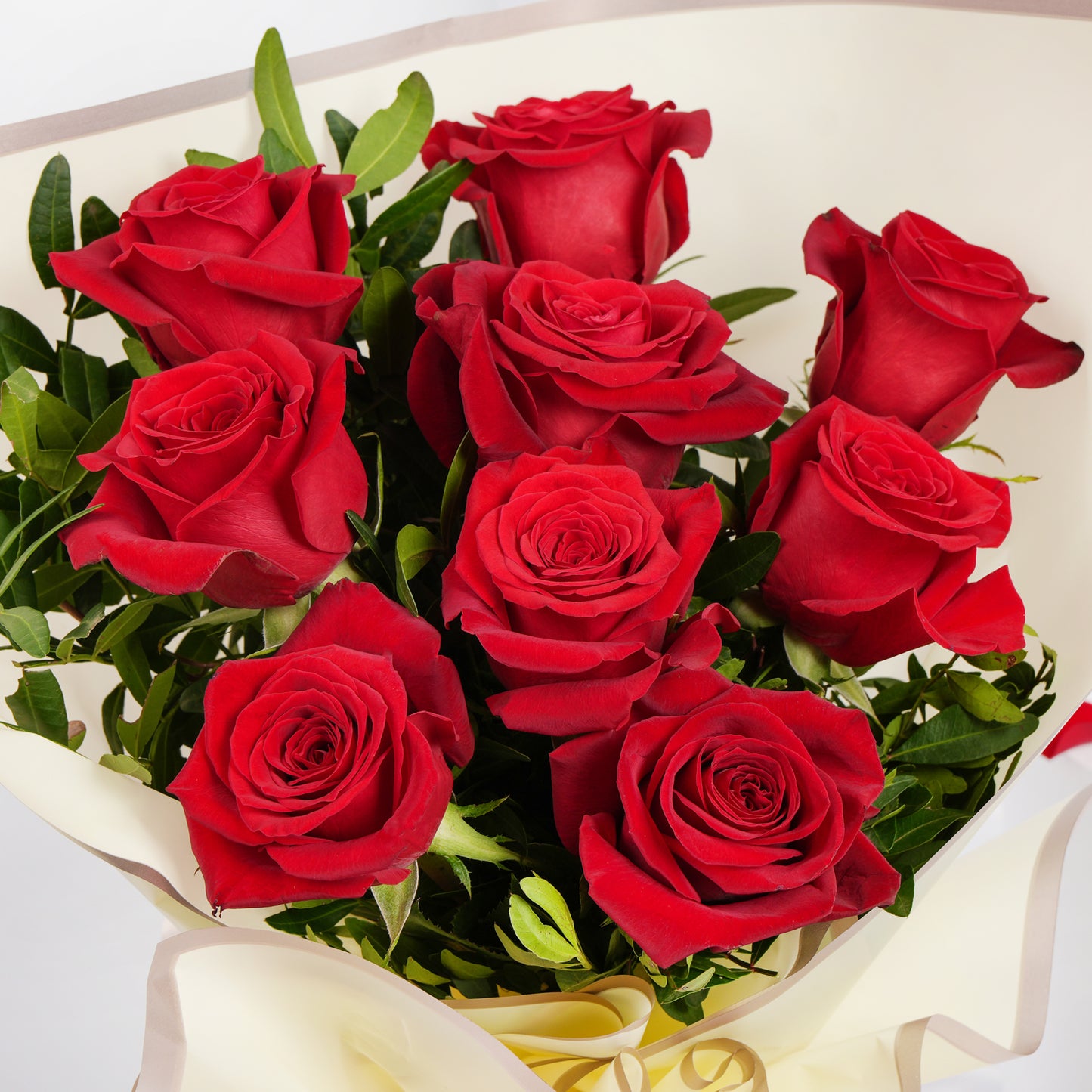 Malika | 9 Red Roses Flower Bouquet