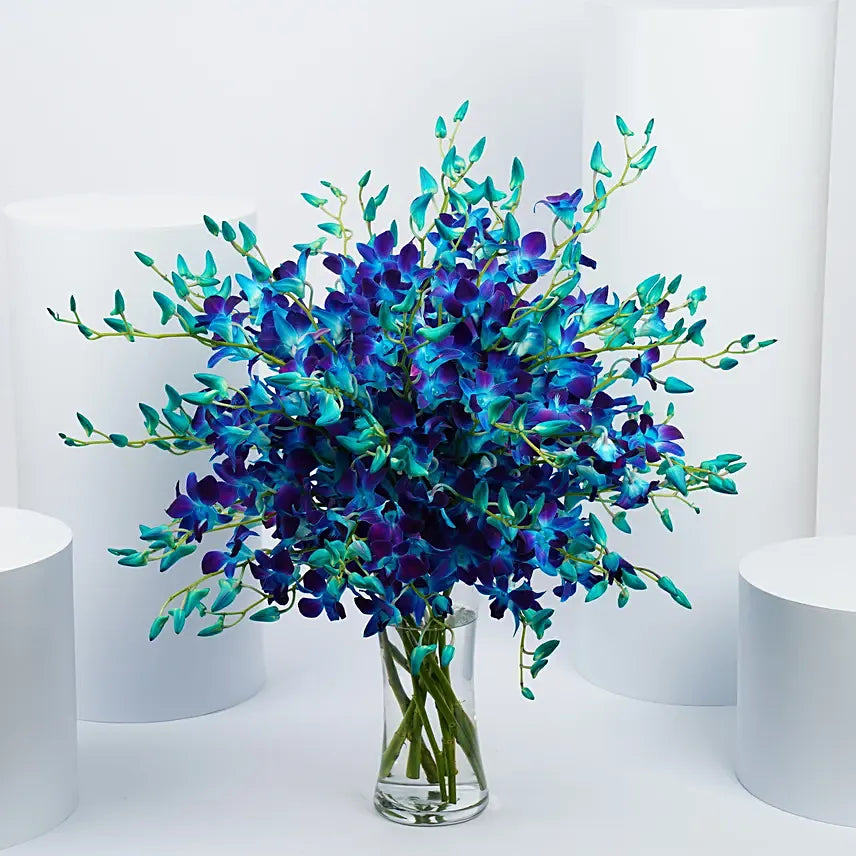 Mesmerizing Royal Blue Orchid Vase 