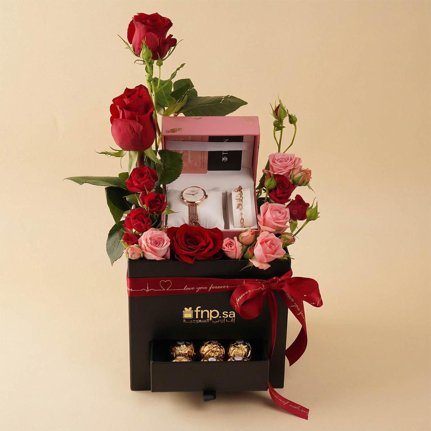 ورد و طقم ساعة تيتان نسائية | أنتِ عالمي