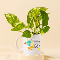 Golden Pothos Mug For Teachers