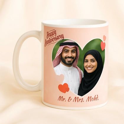 كوب وردي مخصص بالصورة الشخصية
