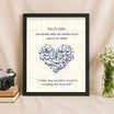 Duaa for Father Heartfelt Framed Calligraphy Art 