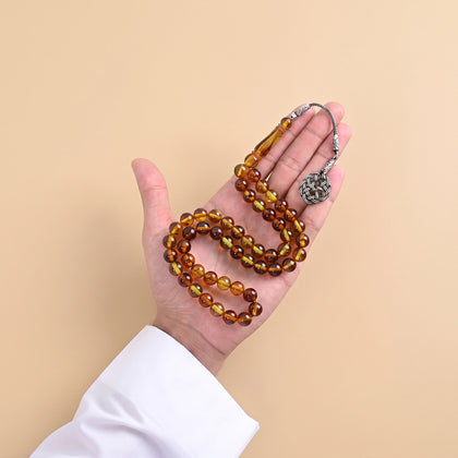 تورمالين مسبحة كهرمان برتقالية