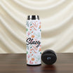 Name Customized Floral Pattern Bottle