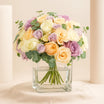 Pastel Color Mix Roses Vase