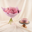 Pink Hydrangea Dream Flowers n Labubu Cake