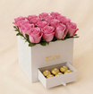 Pink Roses Box n Ferrero Rocher Drawer