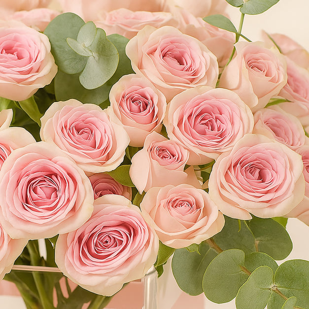 Pink Spray Rose Vase