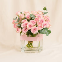 Pink Spray Rose Vase