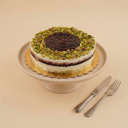 Pistachio Pomegranate Cheesecake