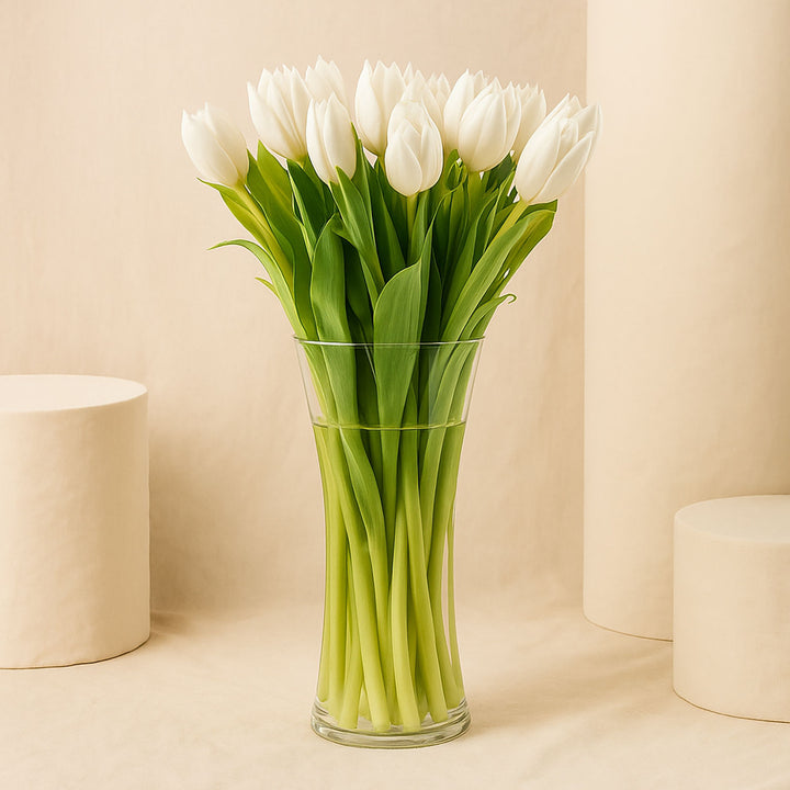 Pure Serenity White Tulip Vase