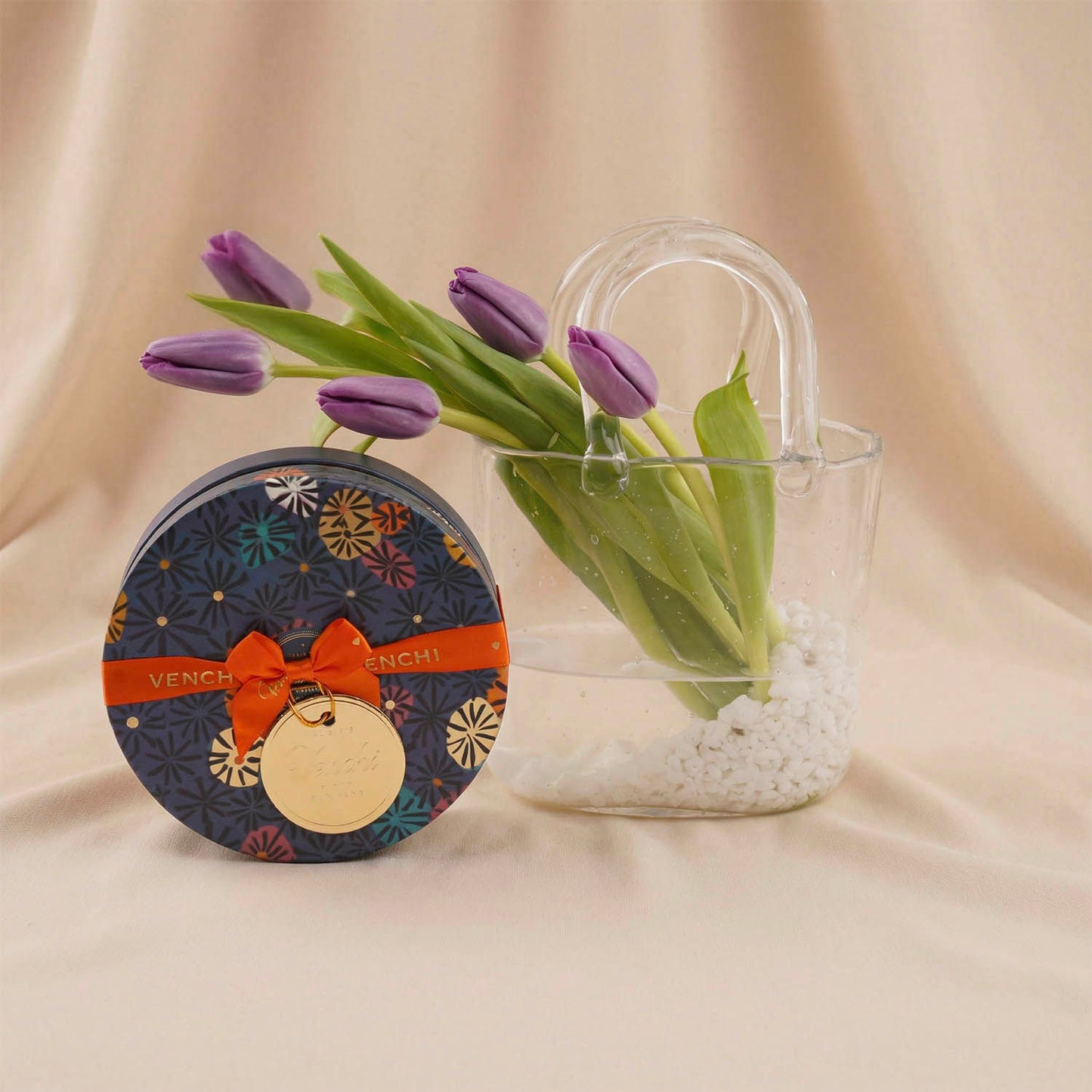 Purple Tulip n Venchi Chocolate Gift Box