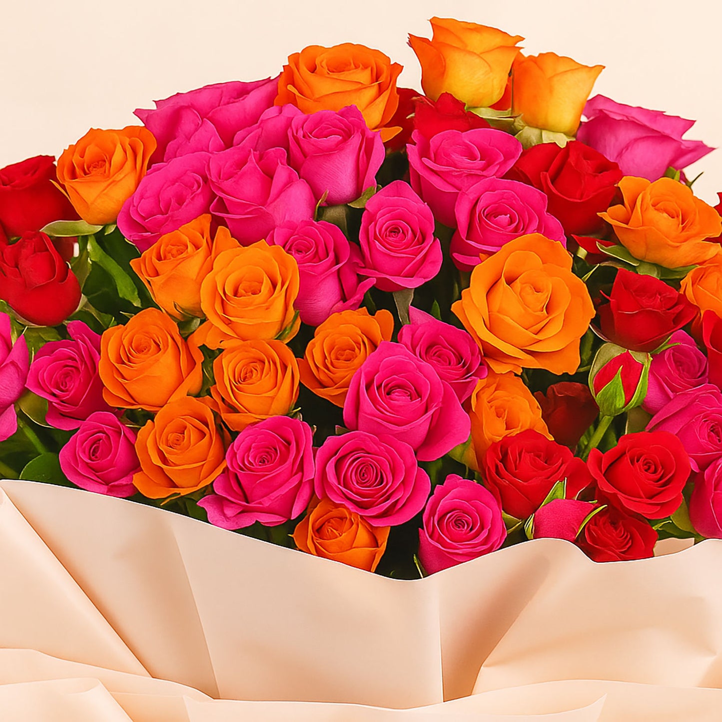 Rainbow Roses Flower Bouquet
