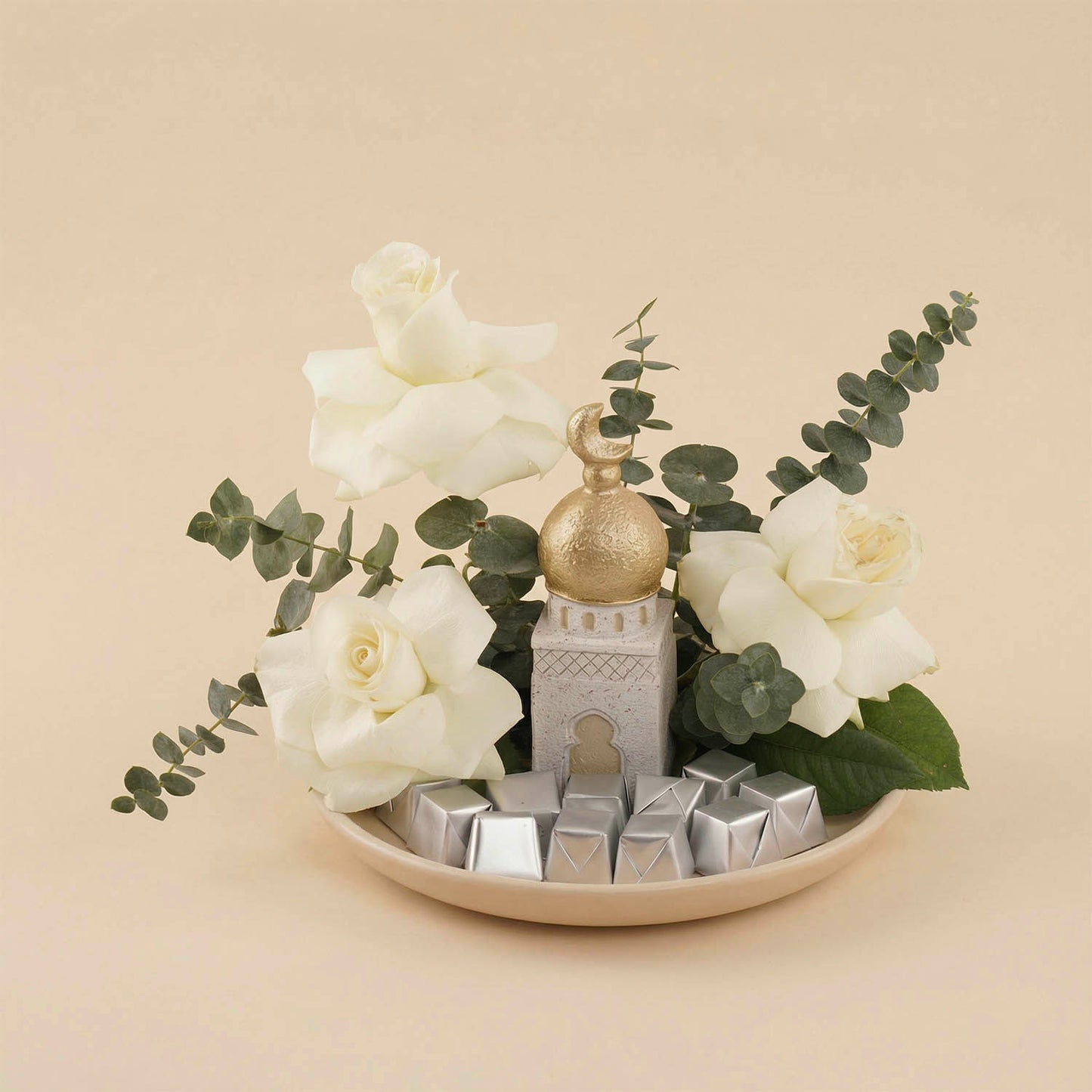 Ramadan Blessings White Roses n Chocolates
