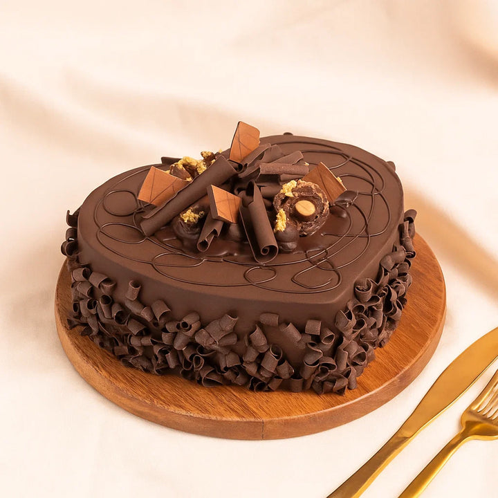 Heart-shaped Chocolate Chips Cake