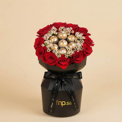 بوكيه روشيه و الورد الأحمر